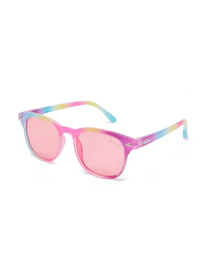 لي كوبر Polarized Sunglasses Rainbow Colorful Frame Pink Mirror Lens 41mm  - LCK115C03