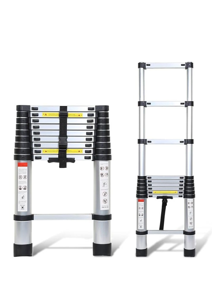Telescopic Ladders Extendable Ladder 3.8 m Telescopic Ladder Trestle Ladder Large Applicability Attic Folding Scaffolding Ladder - Image 1