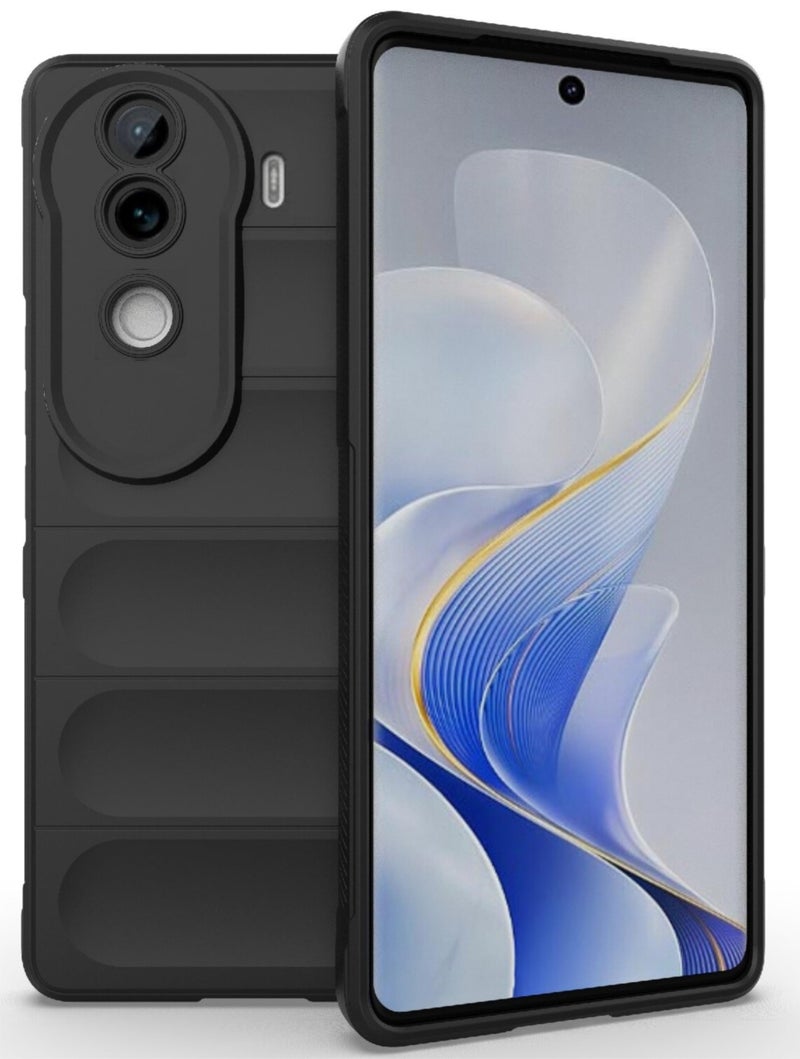 SPAZY CASE® iQOO Z9s 5G / Vivo V40e 5G Back Cover | Rubber Case with Soft Silicone + Smooth Surface Protective Back Cover for iQOO Z9s 5G / Vivo V40e 5G - Black - Image 1