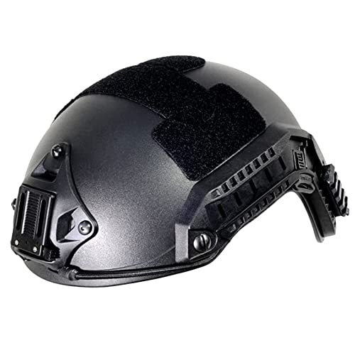 Lancer Tactical Medium - Large Industrial Durable ABS Plastic Constructed Maritime Helmet w/Adjustable 20mm Side Rail Adapter Padding Stickers NVG Shroud Bungee Retention Goggle Clip - Image 2