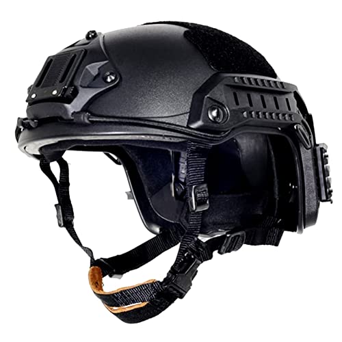 Lancer Tactical Medium - Large Industrial Durable ABS Plastic Constructed Maritime Helmet w/Adjustable 20mm Side Rail Adapter Padding Stickers NVG Shroud Bungee Retention Goggle Clip - Image 1