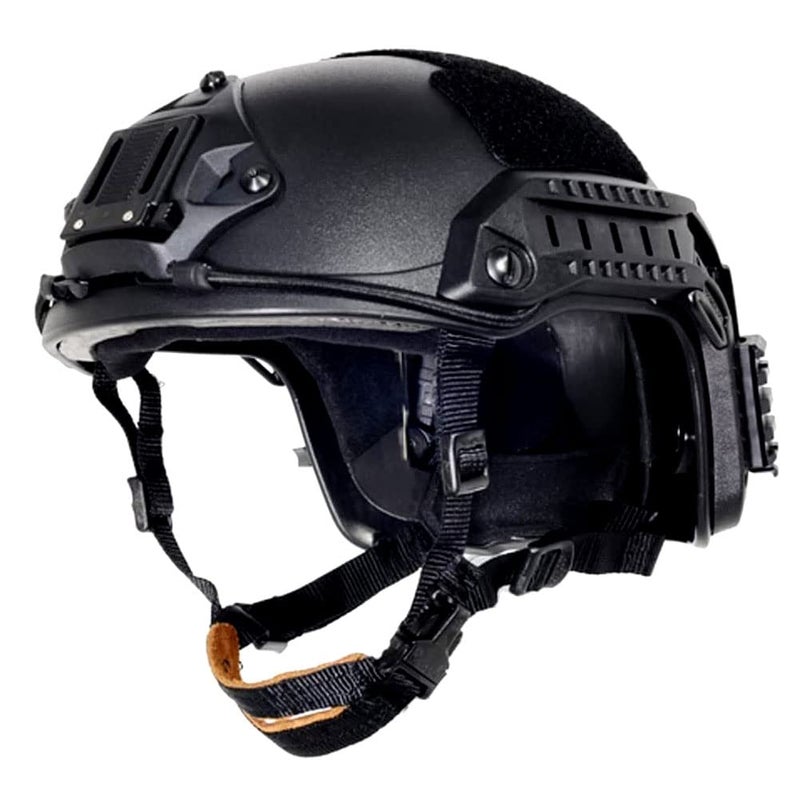 Lancer Tactical Medium - Large Industrial Durable ABS Plastic Constructed Maritime Helmet w/Adjustable 20mm Side Rail Adapter Padding Stickers NVG Shroud Bungee Retention Goggle Clip - Image 5