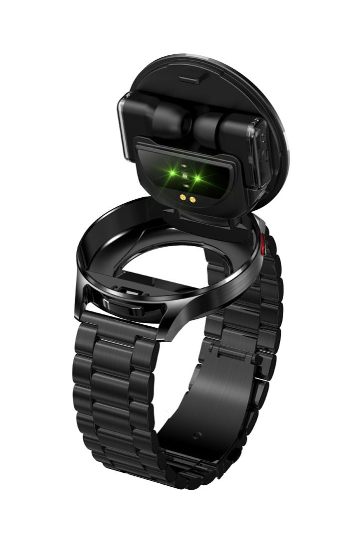 RollsTimi  Smart Watch with Earbuds,Business Watch,2 in 1 TWS Smartwatches,1.43" Colorful AMOLED Display Smartwatch for Android iOS,Waterproof Fitness Tracker Long Time Standby Watch T98 Black - Image 3