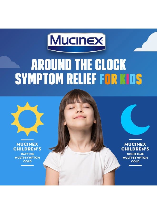 MUCINEX حزمة كومبو للأطفال ليلاً ونهاراً، دواء البرد للأطفال / دواء السعال للأطفال، دواء البرد نهاراً ودواء البرد والإنفلونزا ليلاً، دواء موستينكس للأطفال، سائل بنكهة التوت (2 × 4 أونصة سائلة) - Image 4