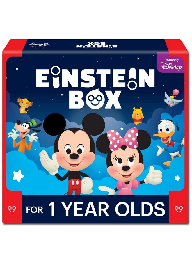 Einstein Box Einstein Box Featuring Disney for 1-Year-Old Boys/Girls Toddler| Board Books and Pretend Play Gift Pack| Learning and Educational Toys| with Mickey and Minnie Mouse| Winnie The Pooh (1 Box Set)  - Image 1
