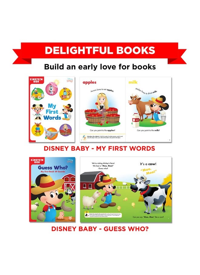 Einstein Box Einstein Box Featuring Disney for 1-Year-Old Boys/Girls Toddler| Board Books and Pretend Play Gift Pack| Learning and Educational Toys| with Mickey and Minnie Mouse| Winnie The Pooh (1 Box Set)  - Image 3