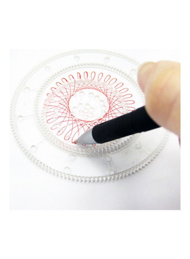 NIBEMINENT Multifunctional Flower Ruler Set White/Black/Red - Image 4