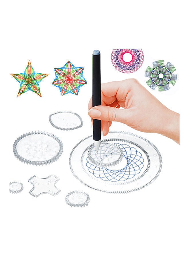 NIBEMINENT Multifunctional Flower Ruler Set White/Black/Red - Image 2