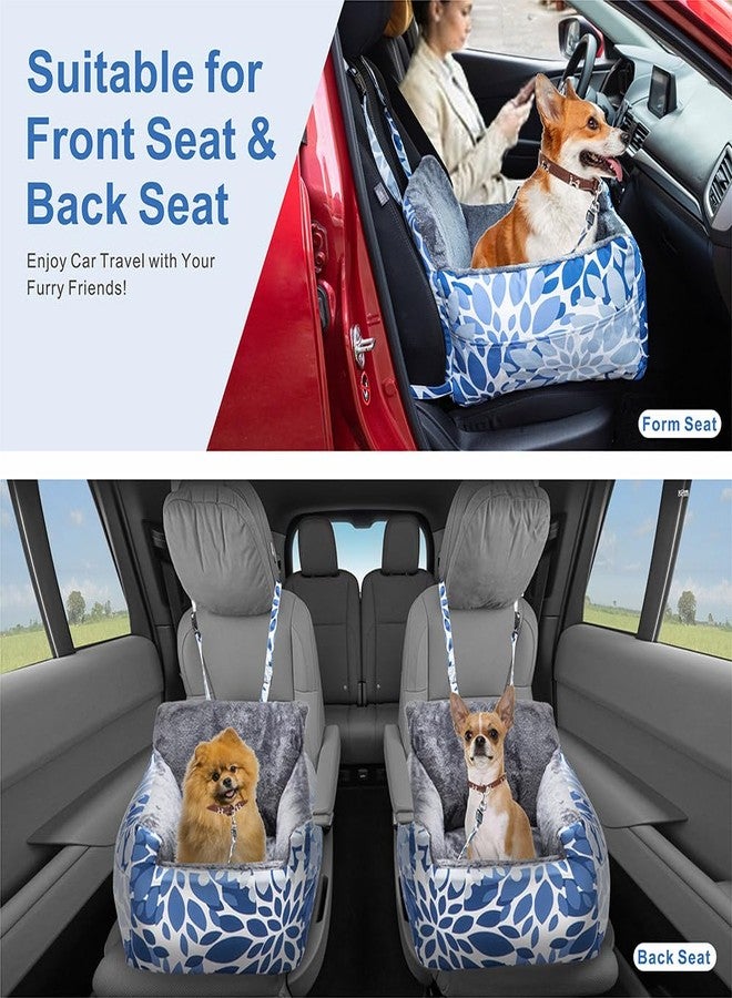 JMGBird Dog Car Seat, Dog Car Seats for Small Dogs Portable Car Dog Bed Pet Booster Seat Washable Puppy Car Seat with Safety Leash and Storage Pockets Up to 25lbs - Image 2