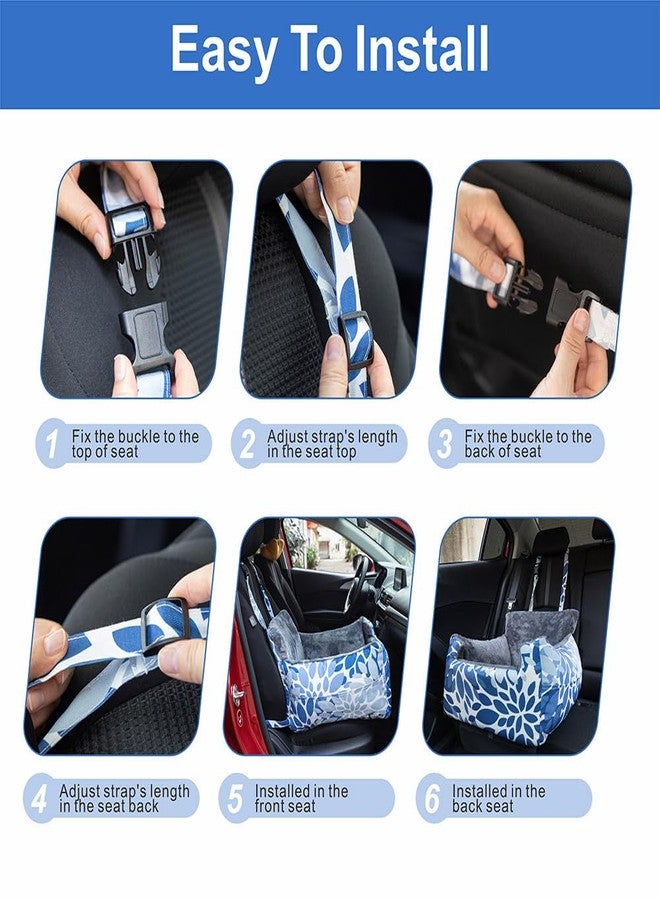 JMGBird Dog Car Seat, Dog Car Seats for Small Dogs Portable Car Dog Bed Pet Booster Seat Washable Puppy Car Seat with Safety Leash and Storage Pockets Up to 25lbs - Image 5