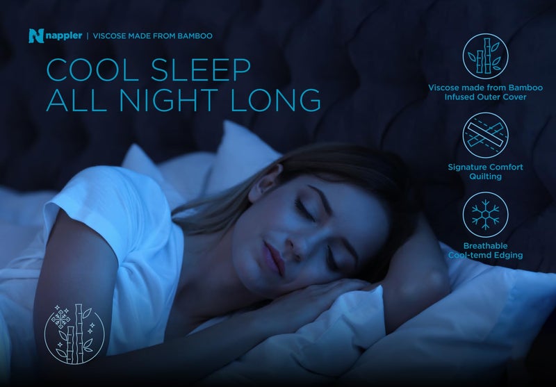 Nappler Cooling Pillow for hot Sleepers - Bed Pillows Queen Size Premium Set of 2 - Adjustable Shredded Memory Foam - Medium to Firm Pillows for Back, Stomach & Side Sleepers -Washable Cover - Image 5