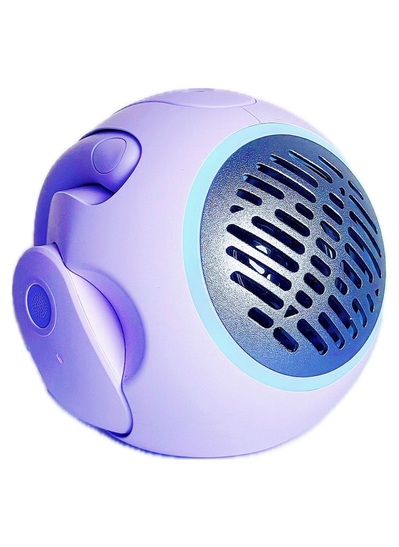 Generic - Open Ear TWS Headphones with Ear hook, Portable Mini Speaker 3D Ball Charging Case Clear Stereo Sound Built-in Mic,Wireless Headset Earbuds Workout Sports Fitness Bluetooth Earphones (Lavender Purple) - Image 1