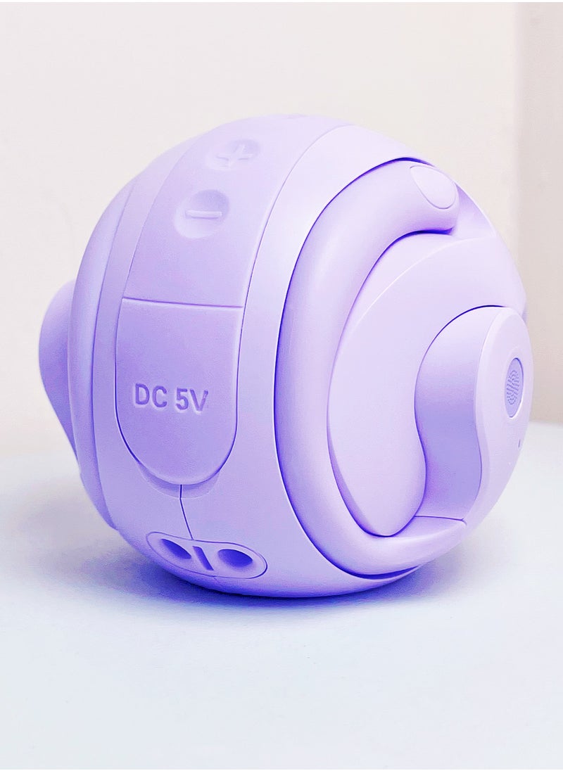 Generic - Open Ear TWS Headphones with Ear hook, Portable Mini Speaker 3D Ball Charging Case Clear Stereo Sound Built-in Mic,Wireless Headset Earbuds Workout Sports Fitness Bluetooth Earphones (Lavender Purple) - Image 1