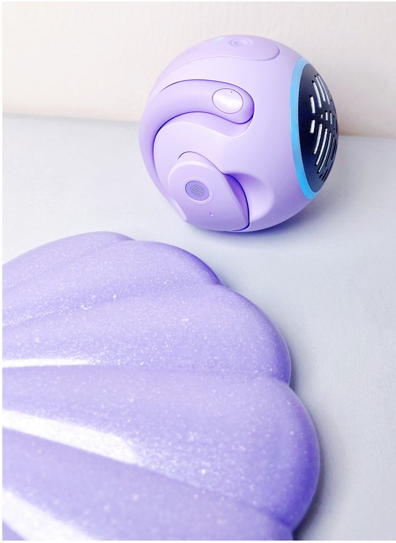 Generic - Open Ear TWS Headphones with Ear hook, Portable Mini Speaker 3D Ball Charging Case Clear Stereo Sound Built-in Mic,Wireless Headset Earbuds Workout Sports Fitness Bluetooth Earphones (Lavender Purple) - Image 1