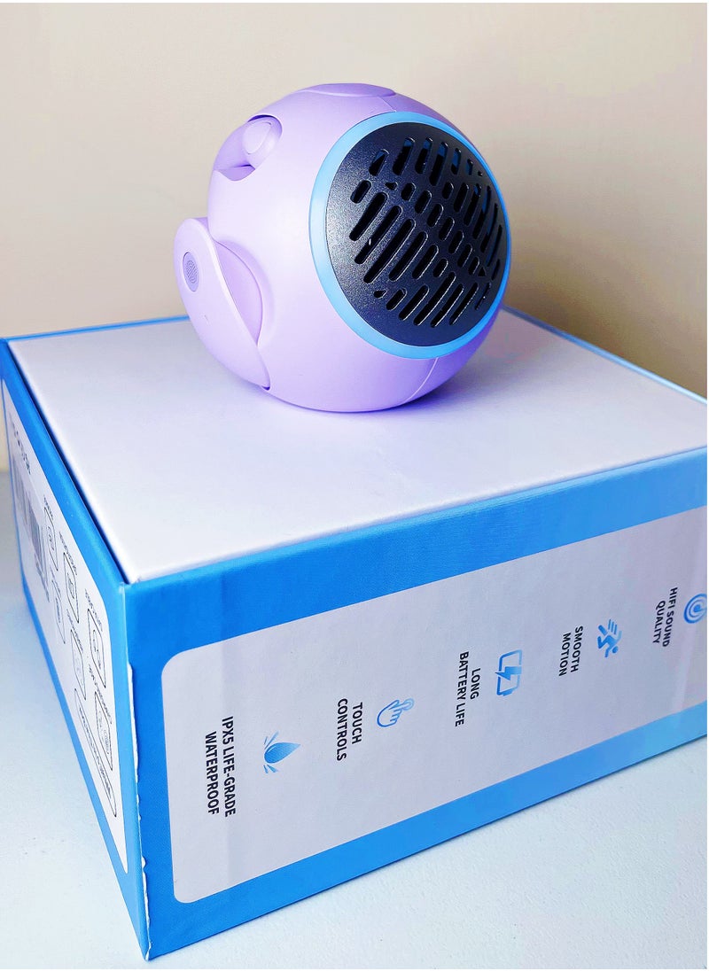 Generic - Open Ear TWS Headphones with Ear hook, Portable Mini Speaker 3D Ball Charging Case Clear Stereo Sound Built-in Mic,Wireless Headset Earbuds Workout Sports Fitness Bluetooth Earphones (Lavender Purple) - Image 1