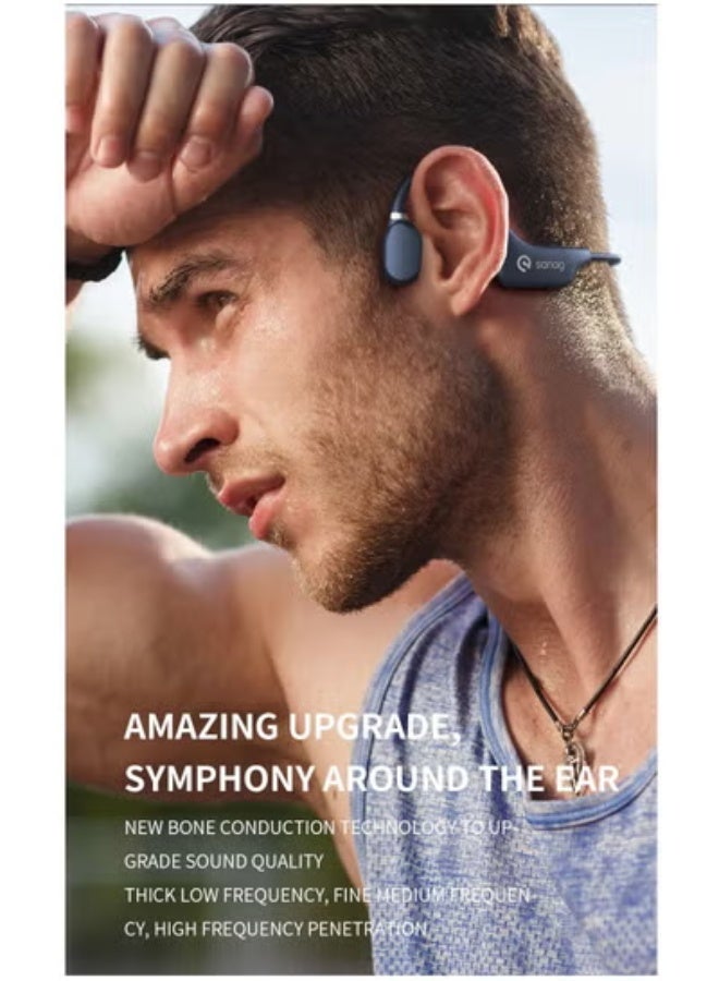 sanag A5X True Bone Conduction Earphone Open Ear Bluetooth Wireless Sport Headphones Waterproof Headset 3D Stereo Sound - Image 2