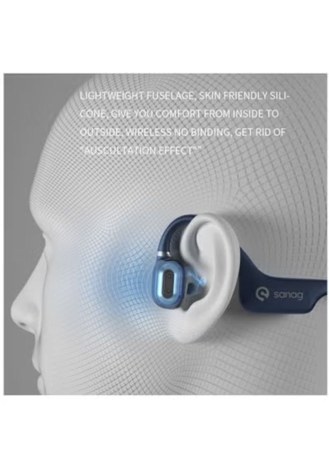 sanag A5X True Bone Conduction Earphone Open Ear Bluetooth Wireless Sport Headphones Waterproof Headset 3D Stereo Sound - Image 4