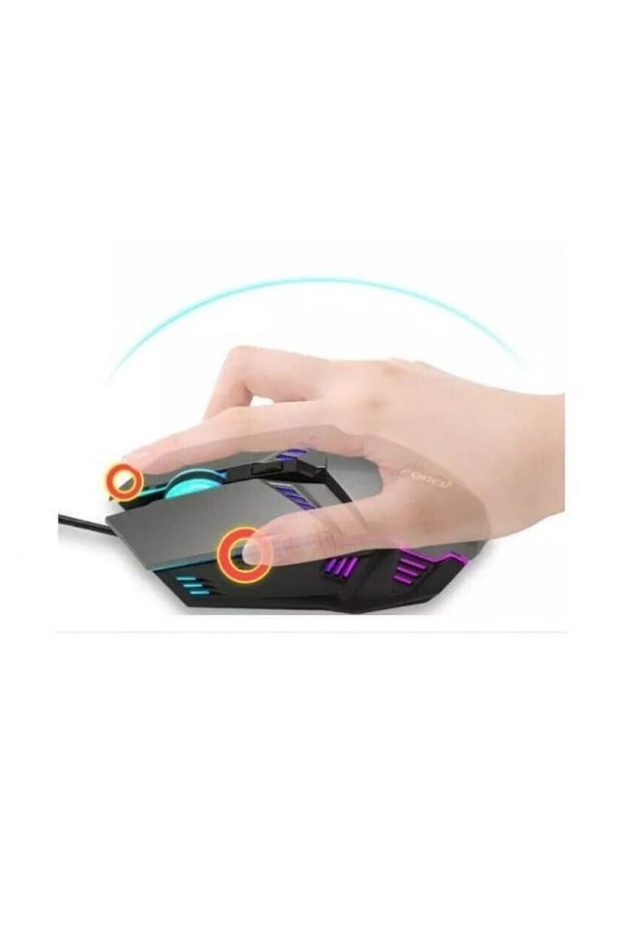 Forev Wired Gaming Mouse – Ergonomic RGB Backlit Optical Mouse with Adjustable DPI for PC & Laptop – High-Precision Gaming Accessory, Black - Image 3