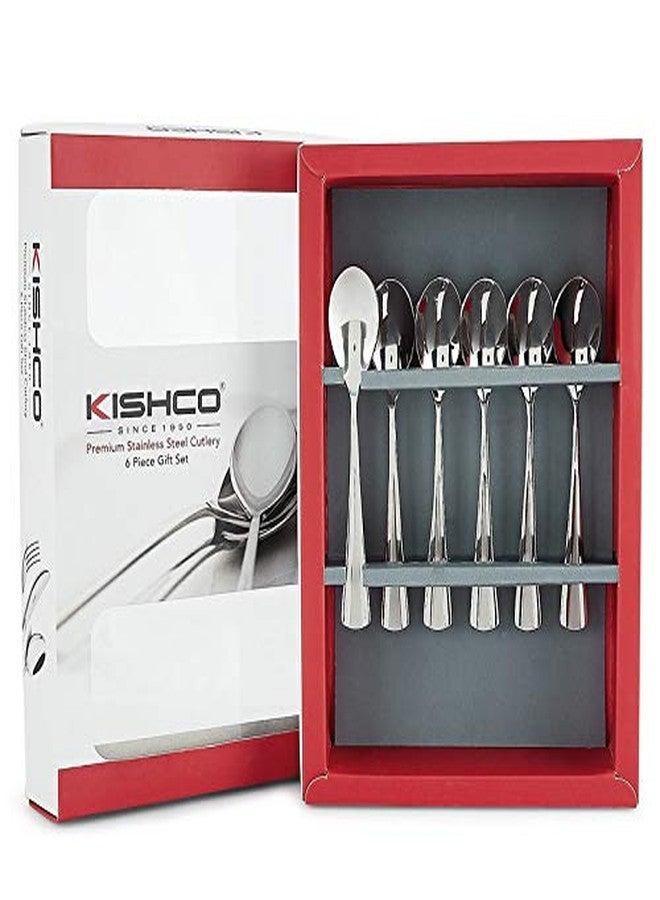 KISHCO ملاعق قهوة ميلان من الفولاذ المقاوم للصدأ من كيشكو - عبوة من 6 قطع - Image 1