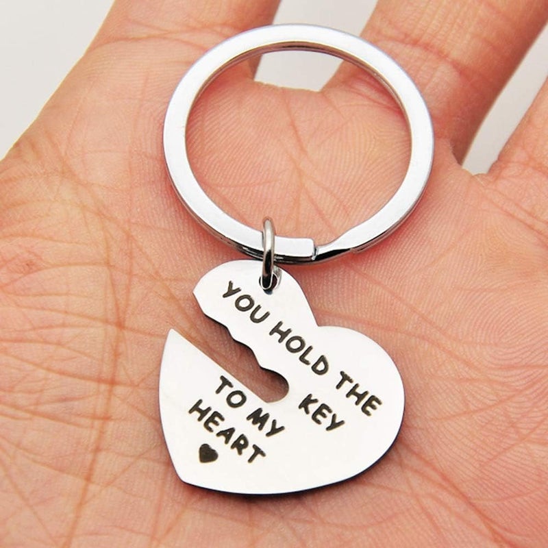هدايا زوجين من نالاكال للصديق والصديقة - سلسلة مفاتيح للزوجين بعبارة You Hold The Key To My Heart له ولها، هدايا عيد الحب وعيد الميلاد للصديق والصديقة، هدايا له ولها - Image 5