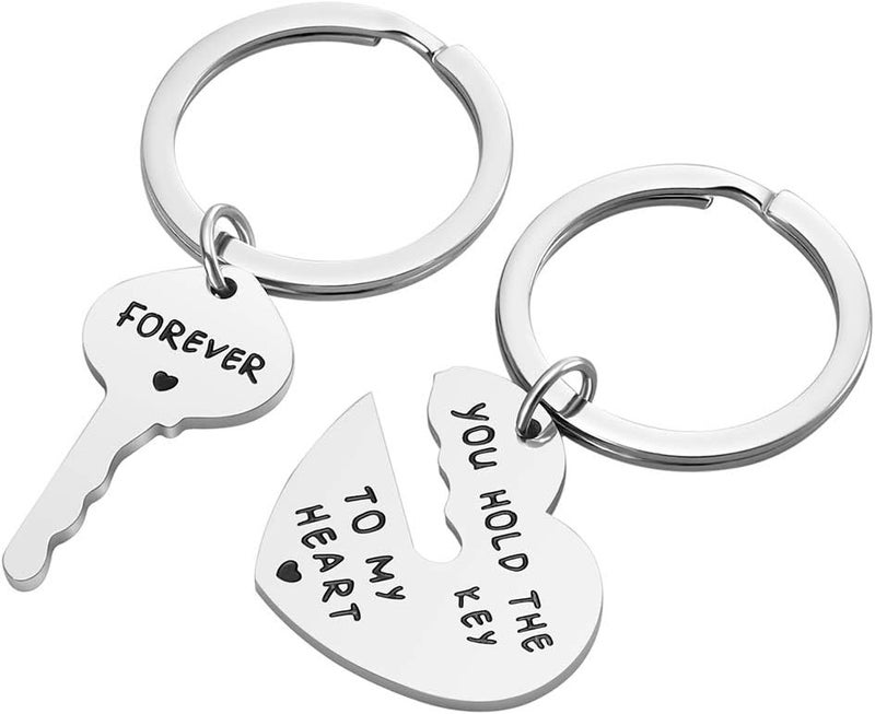 هدايا زوجين من نالاكال للصديق والصديقة - سلسلة مفاتيح للزوجين بعبارة You Hold The Key To My Heart له ولها، هدايا عيد الحب وعيد الميلاد للصديق والصديقة، هدايا له ولها - Image 2