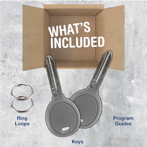 KeylessOption 2x KeylessOption Car Key Replacement for 2000 2001 2002 2003 2004 2005 2006 Chrysler Sebring Town Country Dodge Caravan Durango Ram Jeep Cherokee Wrangler, Y160 4D 64, Programming Guide Included - Image 2