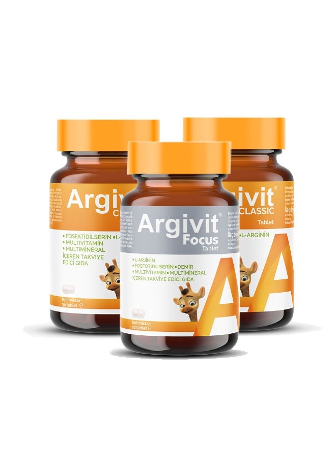 Argivit Classic Tablets (2 Packs) with Focus Tablets – Kids Nutrition & Focus Combo - Image 1