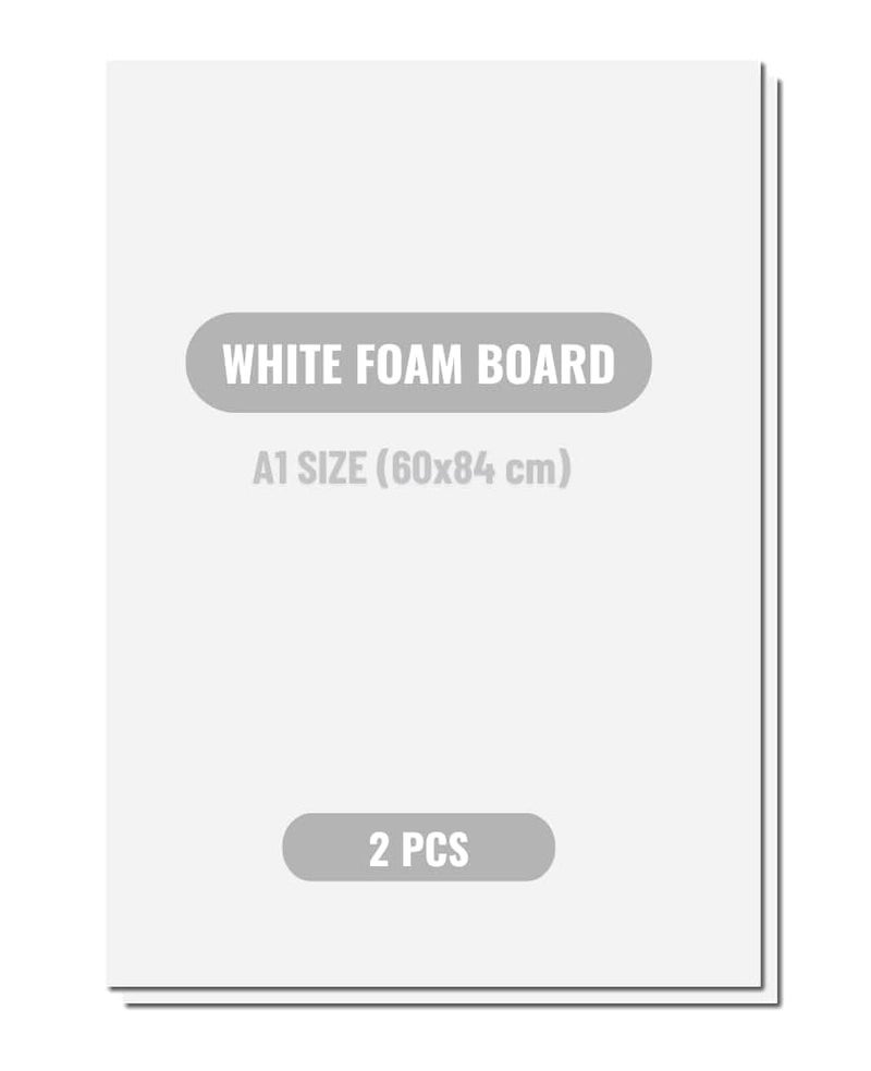 ARS (2 Pcs) A1 White Foam Board | 24x33 inch (60x84 cm) | 5mm Thick | Polystyrene Foam Board | Core Backing Boards | for Model Making | Mounting Photos | Presentations | Arts Crafts Projects - Image 1