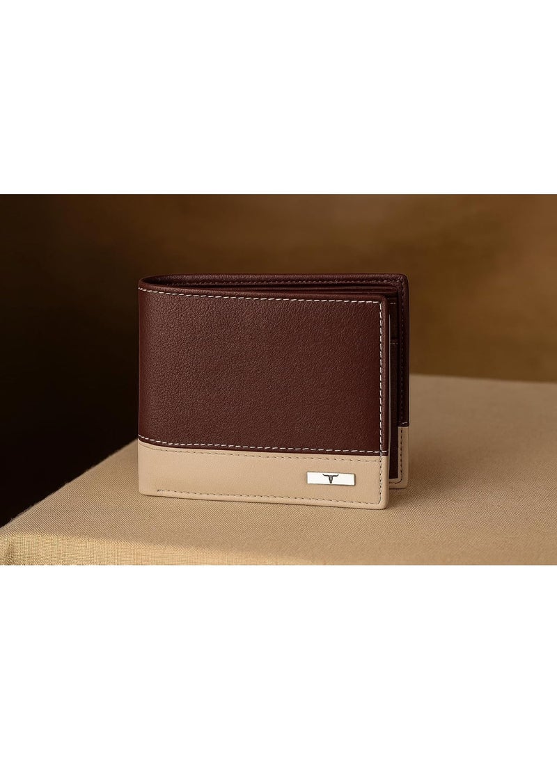 URBANFOREST URBAN FOREST Seattle Brown/Sand Leather Wallet for Men - Image 4