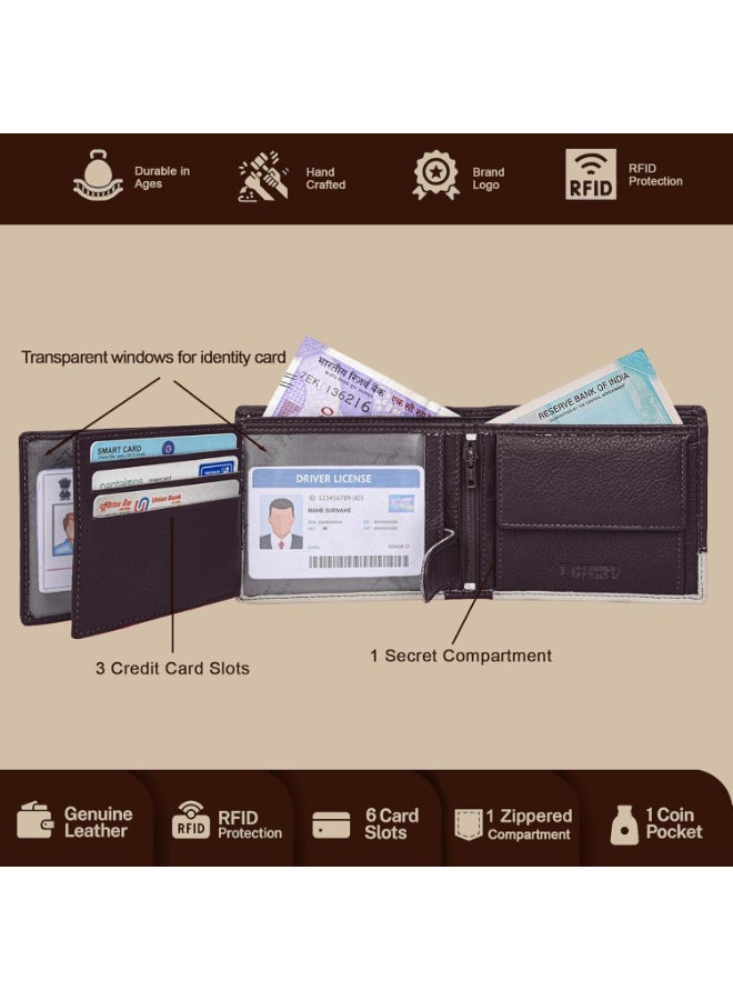 URBANFOREST URBAN FOREST Seattle Brown/Sand Leather Wallet for Men - Image 2