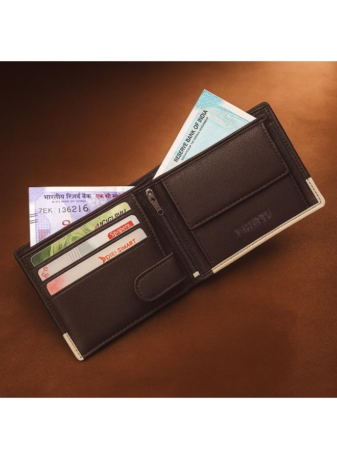 URBANFOREST URBAN FOREST Seattle Brown/Sand Leather Wallet for Men - Image 3