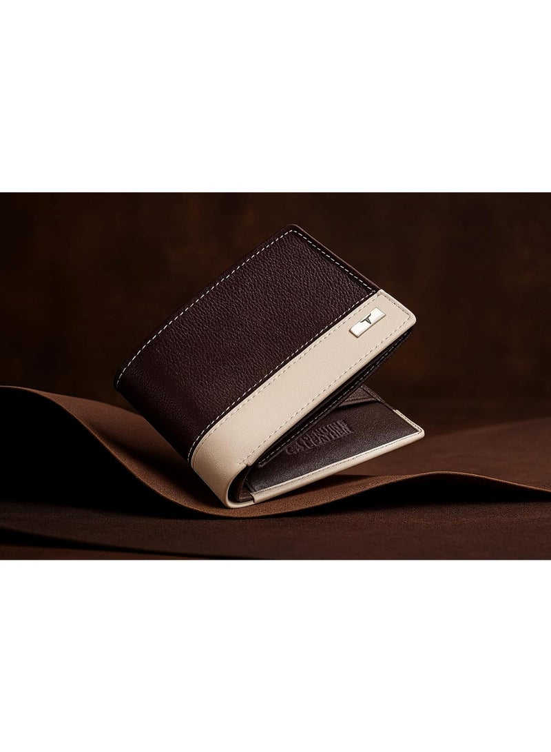 URBANFOREST URBAN FOREST Seattle Brown/Sand Leather Wallet for Men - Image 5