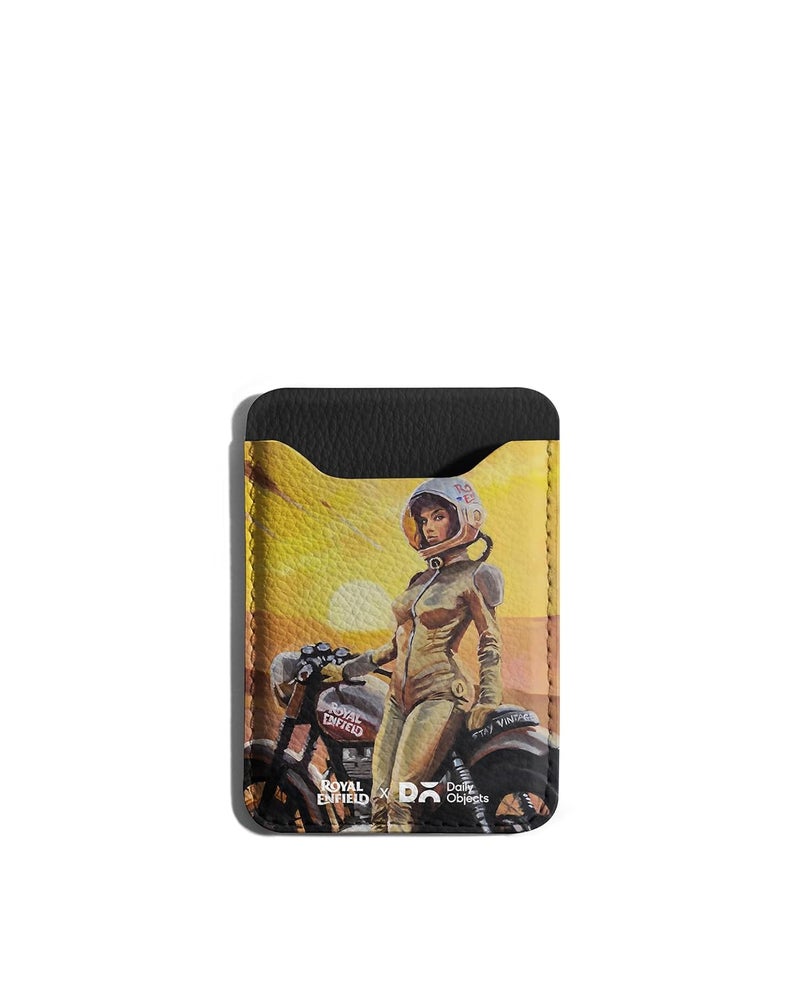 Daily Objects The Future is Classic CardSafe Phone Wallet | Premium Design | Full-Grain Leather | Guys | Card Holder | Dedicated Sleeve - Image 3