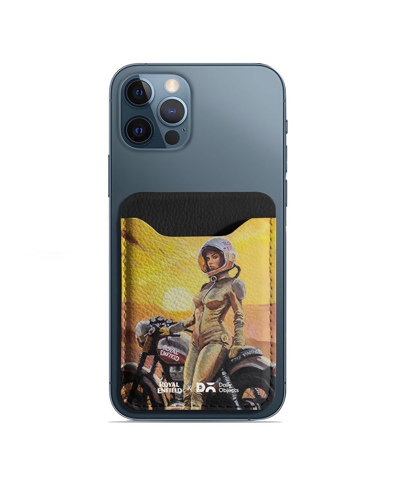 Daily Objects The Future is Classic CardSafe Phone Wallet | Premium Design | Full-Grain Leather | Guys | Card Holder | Dedicated Sleeve - Image 1