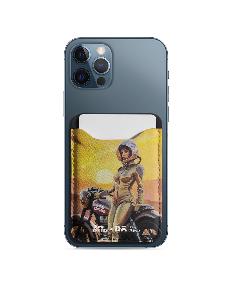 Daily Objects The Future is Classic CardSafe Phone Wallet | Premium Design | Full-Grain Leather | Guys | Card Holder | Dedicated Sleeve - Image 2