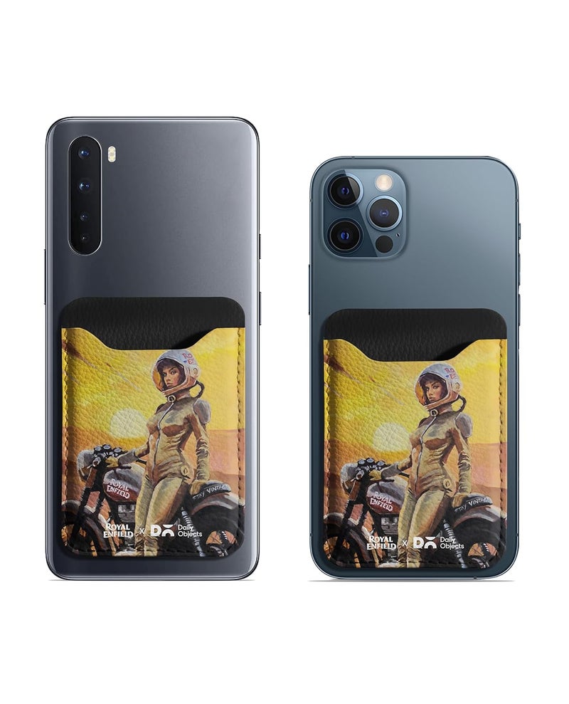 Daily Objects The Future is Classic CardSafe Phone Wallet | Premium Design | Full-Grain Leather | Guys | Card Holder | Dedicated Sleeve - Image 5