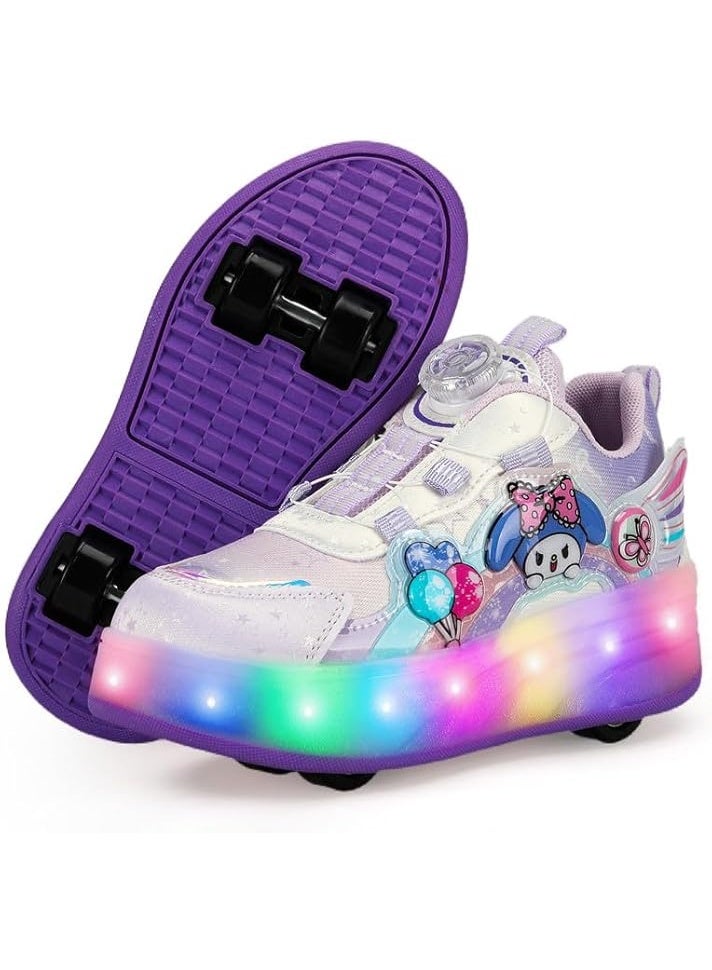 Lucky Kids Kids Roller Skates 4 Wheel Flashing Skate Shoes With Led Lights Usb Rechargeable Stylish & Fun For Boys & Girls - Image 1