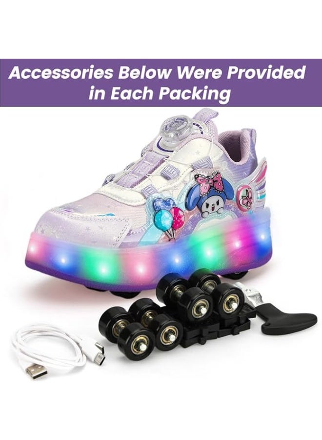 Lucky Kids Kids Roller Skates 4 Wheel Flashing Skate Shoes With Led Lights Usb Rechargeable Stylish & Fun For Boys & Girls - Image 5