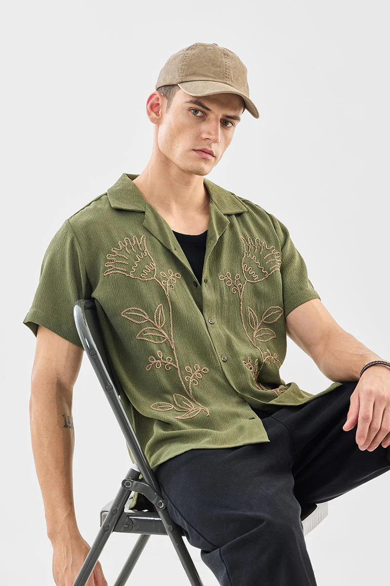 SNITCH Box Fit Embroidery Shirt
