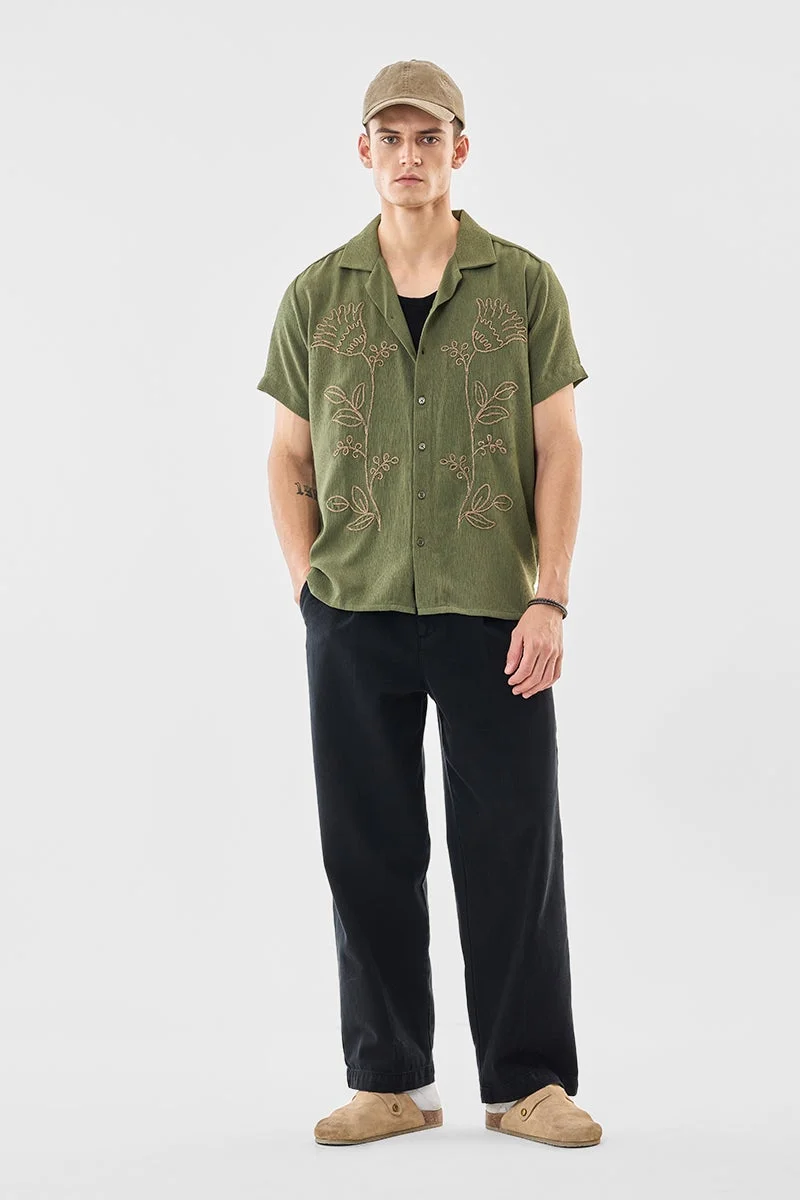 SNITCH Box Fit Embroidery Shirt