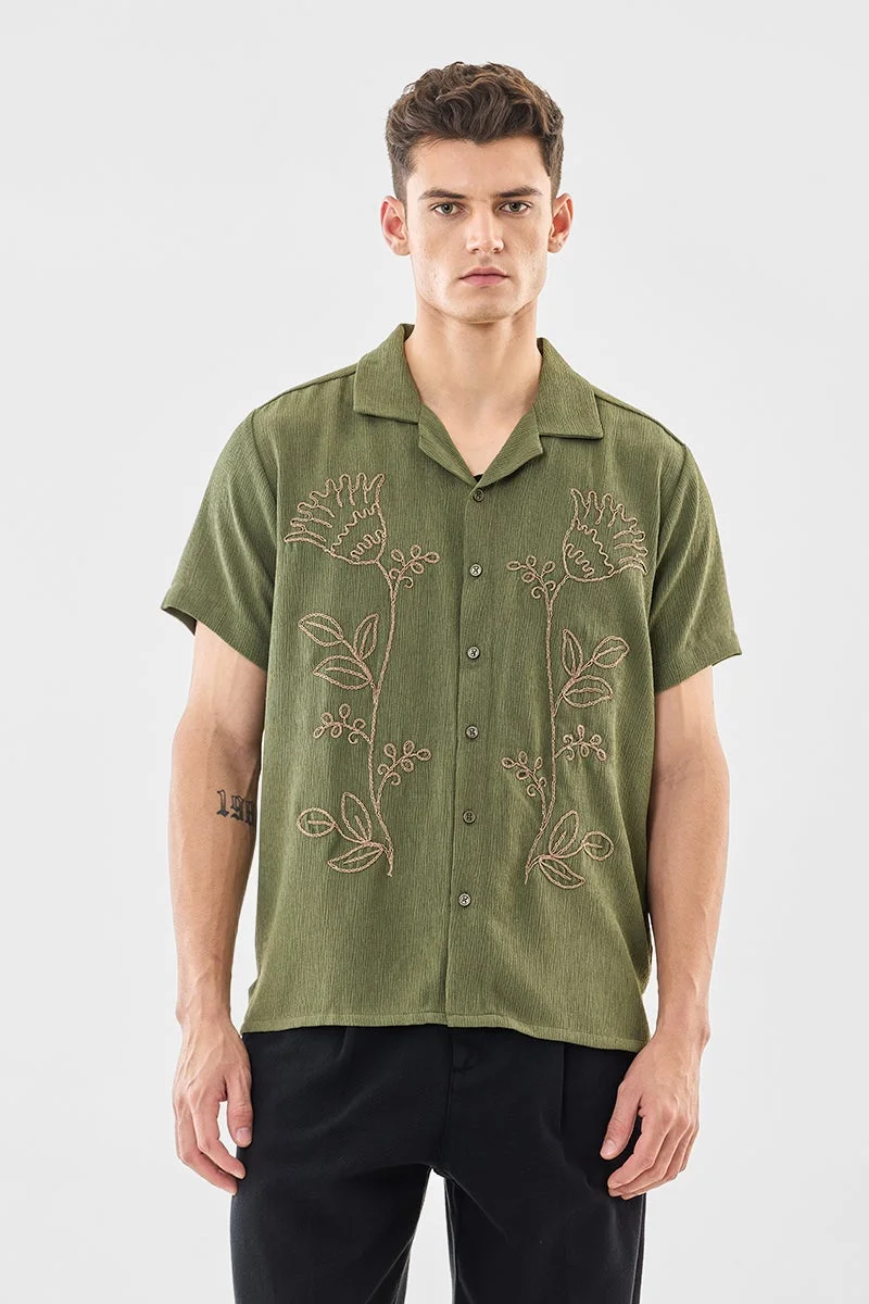 SNITCH Box Fit Embroidery Shirt