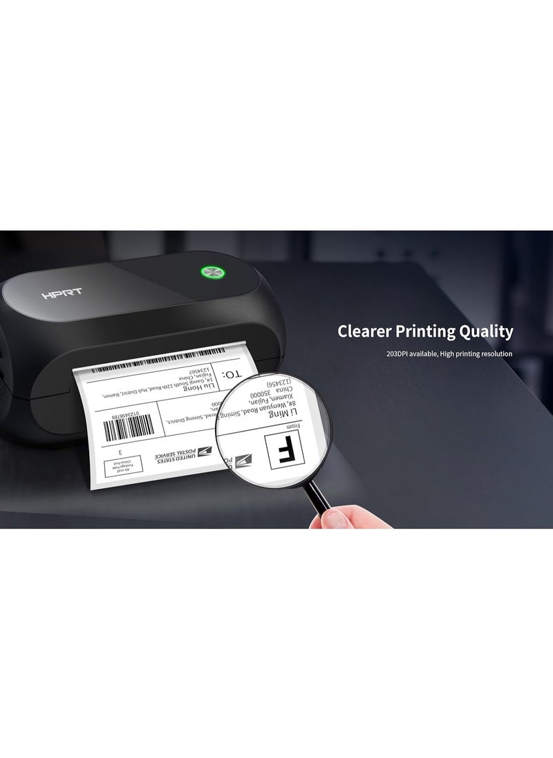 HPRT HPRT Thermal Label Printer, Label Printer for Shipping Packages & Small Business, 4×6 Label Maker with High-Speed Printing, Support Windows, Mac, Linux, Compatible with USPS, UPS, Shopify,  - Image 2
