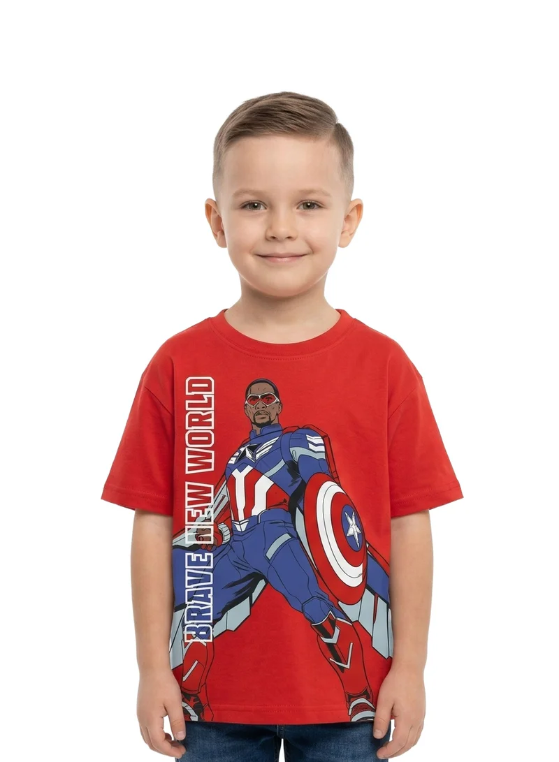 MARVEL Marvel Captain America Toddler Boys Graphic Printed T-Shirt (Pack of 2)