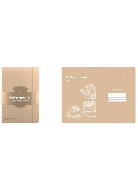 MINISO Light Khaki Series A5 Eco-friendly Coffee Material Bio-based PU Hardcover Book (96 Sheets) (PDQ) – Sustainable and Elegant Notebook