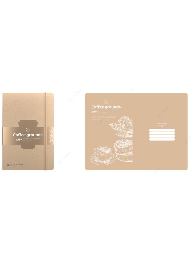 Miniso MINISO Light Khaki Series A5 Eco-friendly Coffee Material Bio-based PU Hardcover Book (96 Sheets) (PDQ) – Sustainable and Elegant Notebook 