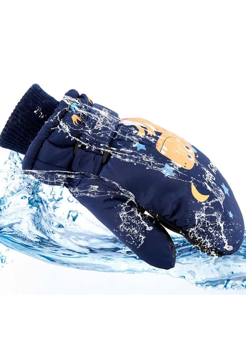 CMGTYYD Kids Ski Gloves Mittens, Waterproof Ice Skating Gloves Children's Winter Warm Snow Gloves Thermal Fleece Gloves Sledding Snowboard Skating Cycling Running and Outdoor Activities For 2-10 Years  - Image 4