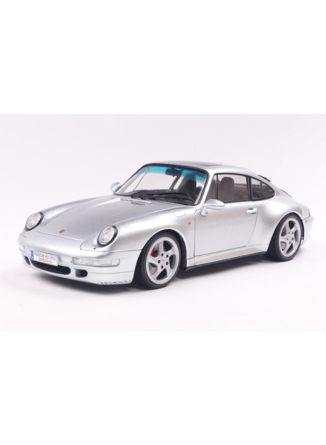 Solido Porsche 911 (993) 4S Polar Silver 1996 Diecast Model Car, 1:18 Scale, Opening Front Doors, Steerable Wheels, Official Porsche Collector Display Model, - Image 1