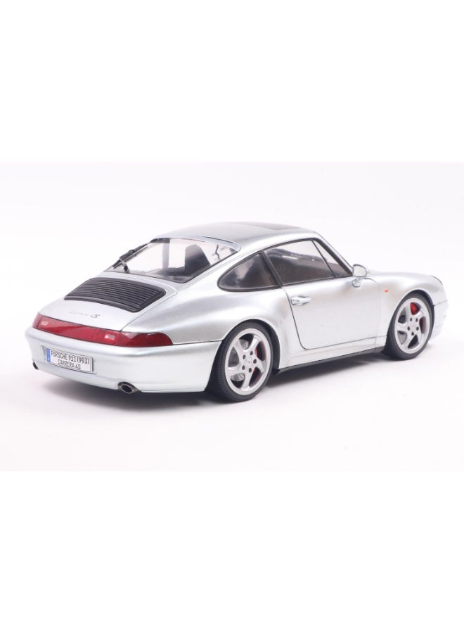 Solido Porsche 911 (993) 4S Polar Silver 1996 Diecast Model Car, 1:18 Scale, Opening Front Doors, Steerable Wheels, Official Porsche Collector Display Model, - Image 3