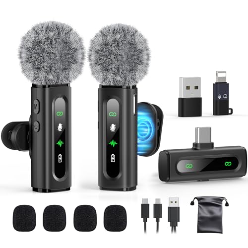 GoorDik USB C Lavalier Microphone Wireless Mini Mic for Type-C Android Phone/Tablet/PC Video Recording Clip-on Mics with Rotatable Clip&Denoise Recording, Ideal for Vlog Tiktok Youtube Podcast Content Creator - Image 1