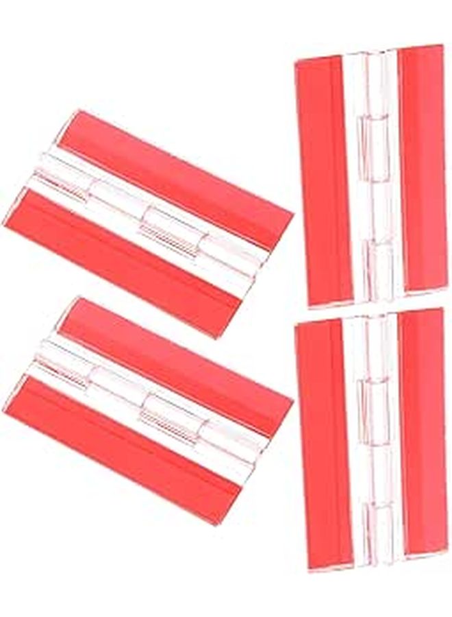 4PCS Self Adhesive Folding Hinges 65mm X 40mm Strong Plastic for Small Cabinets Glass Doors Jewelry Boxes - Image 1
